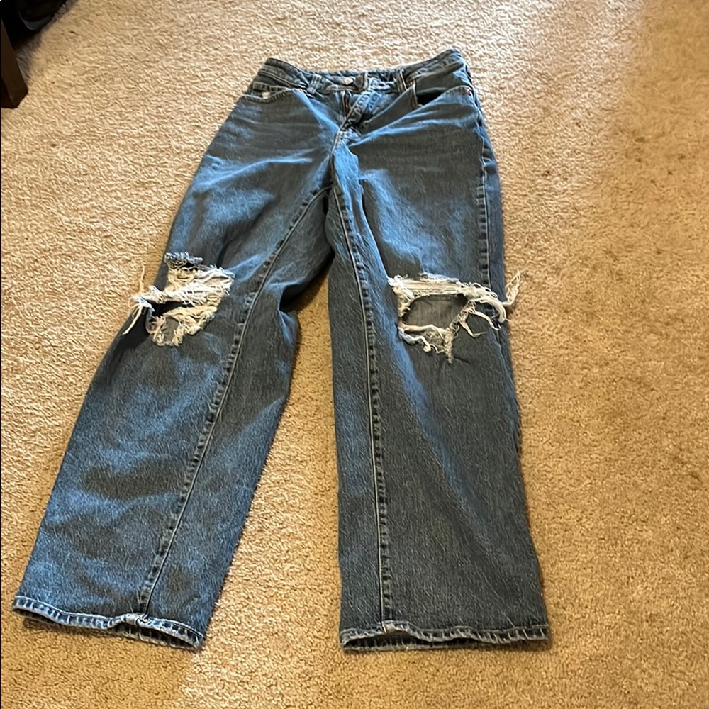 Distressed Blue Jeans for Women